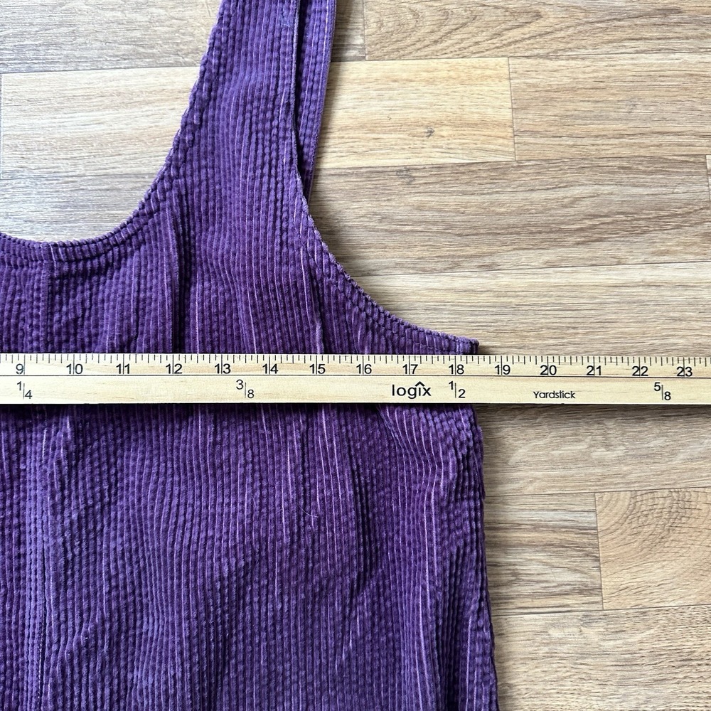 VTG JG Hook Women Maxi Jumper Dress Size 12P Purple Corduroy Cottagecore Overall - Picture 6 of 8